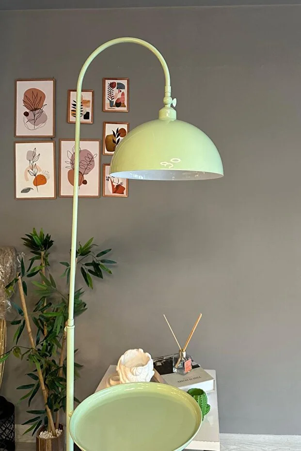 Mint Metal Sehpalı Hareketli Başlıklı E27 Modern Dekoratif Lambader
